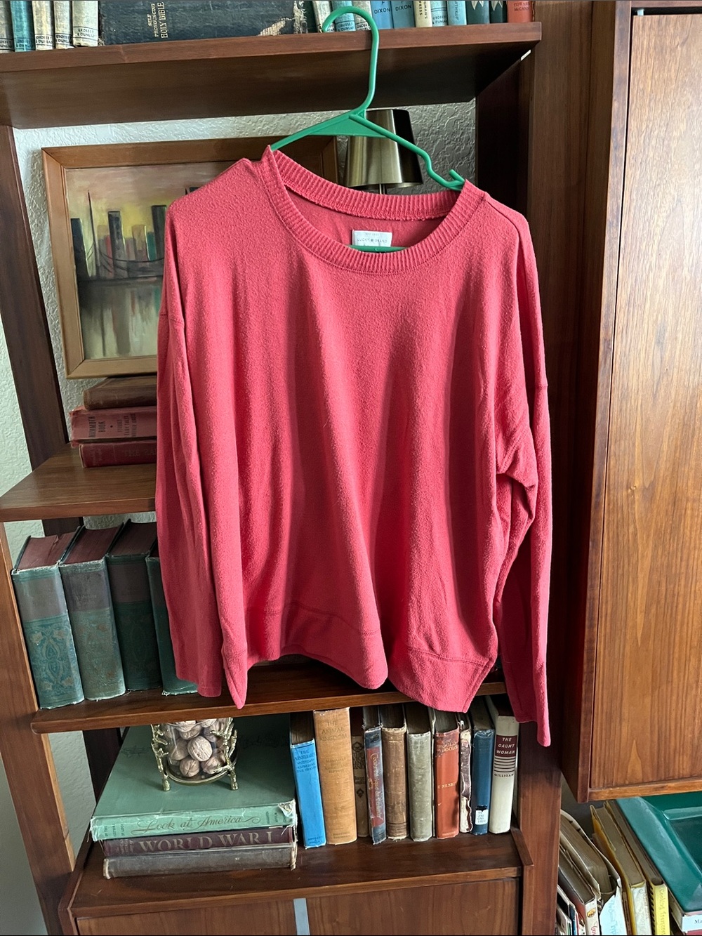 Lucky Brand Coral-Pink Crewneck Sweater